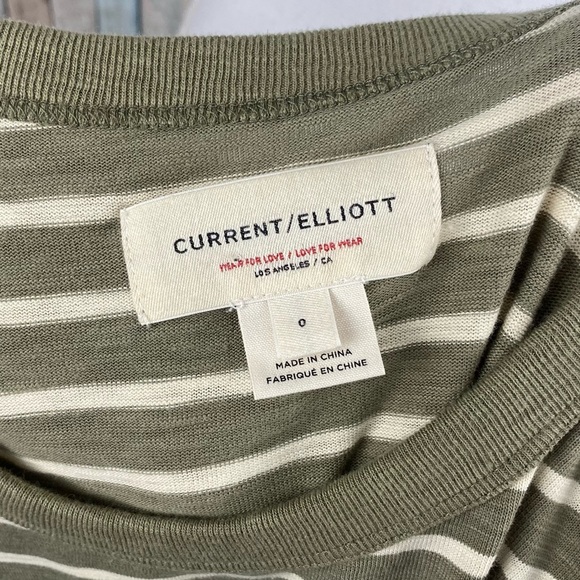 Current Elliott 0 Stripe Studio Midi T Shirt Dress - Picture 5 of 12